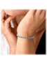 ფოტო #2 პროდუქტის Sapphire and White Diamond Tennis Bracelet with Round Cut Cubic Zirconia