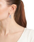 ფოტო #2 პროდუქტის Crystal Dolphin Drop Earrings in Sterling Silver, Created for Macy's