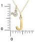 Фото #15 товара Disney mickey Mouse Initial Pendant 18" Necklace with Cubic Zirconia in 14k Yellow Gold