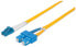 Фото #2 товара Intellinet Fiber Optic Patch Cable - OS2 - LC/SC - 1m - Yellow - Duplex - Single-Mode - 9/125 µm - LSZH - Fibre - Lifetime Warranty - Polybag - 1 m - OS2 - LC - SC