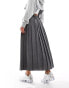 Фото #2 товара COLLUSION maxi kilt skirt in grey