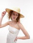 Topshop straw weave hat in natural