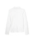 ფოტო #2 პროდუქტის Big Girls Long Sleeve Stretch Pique Polo Shirt