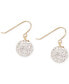 ფოტო #1 პროდუქტის Crystal Pavé Ball Drop Earrings in 10k Gold