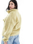 Фото #5 товара Only Curve high neck fleece in sage green