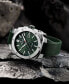 ფოტო #7 პროდუქტის Men's Swiss Automatic Alpiner Green Rubber Strap Watch 41mm