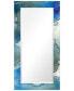 Фото #1 товара 'Subtle Blues' Rectangular On Free Floating Printed Tempered Art Glass Beveled Mirror, 54" x 28"