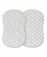 Фото #1 товара Baby Bassinet Sheet Set for Boy and Girl, 2 Pack, Universal Fitted for Oval, Hourglass & Rectangle Bassinet Mattress, Fitted Sheets.