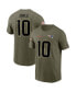 Фото #4 товара Men's Mac Jones Olive New England Patriots 2022 Salute to Service Name and Number T-shirt