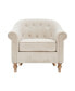 Martha Stewart Fayette 35" Tufted Fabric Upholstered Accent Arm Chair