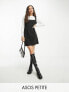 Фото #1 товара ASOS DESIGN Petite 2 in 1 long sleeve t-shirt mini dress with ponte dress