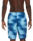 Men's Water Stripe Ombré Colorblocked 9" Swim Trunks