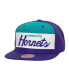 Фото #1 товара Men's White, Purple Charlotte Hornets Retro Sport Color Block Script Snapback Hat