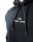 Фото #4 товара Polo Ralph Lauren central logo double knit hoodie in black