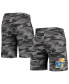 Men's Charcoal, Gray Kansas Jayhawks Camo Backup Terry Jam Lounge Shorts