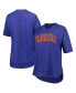 Фото #1 товара Women's Royal Distressed Florida Gators Arch Poncho T-shirt