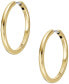 ფოტო #2 პროდუქტის All Stacked Up Gold-Tone Stainless Steel Hoop Earrings