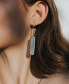 Rajiyah Beaded Bar Earrings - Silver, Turquoise