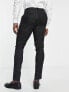 ASOS DESIGN skinny suit trousers in crosshatch in black