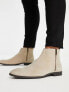Фото #2 товара ASOS DESIGN chelsea boots in stone suede with natural sole