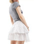 Фото #4 товара ASOS DESIGN tiered broderie skirt in white