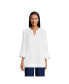 Фото #1 товара Women's Linen Split Neck Tunic Top