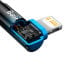 Kątowy kabel przewód Power Delivery z bocznym wtykiem USB-C Iphone Lightning 1m 20W niebieski