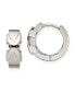 ფოტო #1 პროდუქტის Stainless Steel Polished X Hinged Hoop Earrings