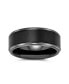 Кольцо Bling Jewelry Black Matte Titanium Wedding Band Edge 8MM.