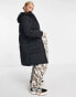 Фото #3 товара Object longline padded coat in black