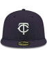 Фото #3 товара Men's Navy Minnesota Twins Logo White 59FIFTY Fitted Hat