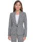 Women's Gingham One-Button Blazer