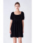 Фото #1 товара Women's Velvet Scoop Neck Mini Dress