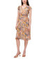 Фото #1 товара Платье MSK Petite с принтом и расклешенными рукавамиострый V-образный вырез