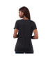 ფოტო #4 პროდუქტის Women's Black Distressed NASCAR Merchandise Snap V-Neck T-shirt