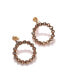 ფოტო #1 პროდუქტის Women's Gold Embellished Circular Drop Earrings