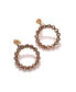 Women's Gold Embellished Circular Drop Earrings