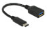 Delock 0.15m USB 3.1 - 0.15 m - USB C - USB A - USB 3.2 Gen 2 (3.1 Gen 2) - Male/Female - Black