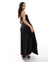 Never Fully Dressed Petite Lola maxi dress in black Черный, 42 - фото #3