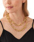 ფოტო #3 პროდუქტის 14K Gold Plated Empire Chain Double Layer Necklace