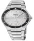 ფოტო #1 პროდუქტის Men's High Line Silver-Tone Stainless Steel Watch 43mm