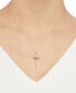 ფოტო #2 პროდუქტის Polished Cross 18" Pendant Necklace in 14k Gold
