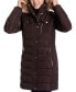 Фото #4 товара Women's Petite Faux-Fur-Trim Hooded Puffer Coat, Created for Macy's