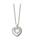 Фото #2 товара Three Piece Moveable Heart Pendant Cable Chain Necklace