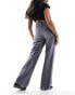 Фото #4 товара Stradivarius STR wide leg jean in grey wash