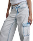 Фото #4 товара Women's High-Rise Wide-Leg Cargo Jeans