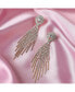 ფოტო #3 პროდუქტის Women's Silver Embellished Drop Earrings