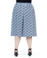 Фото #2 товара Plus Size Elastic Knee Length Pocket Skirt