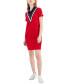 Фото #1 товара Women's Chevron Colorblocked Polo Dress