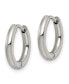 Stainless Steel Polished Hinged Hoop Earrings